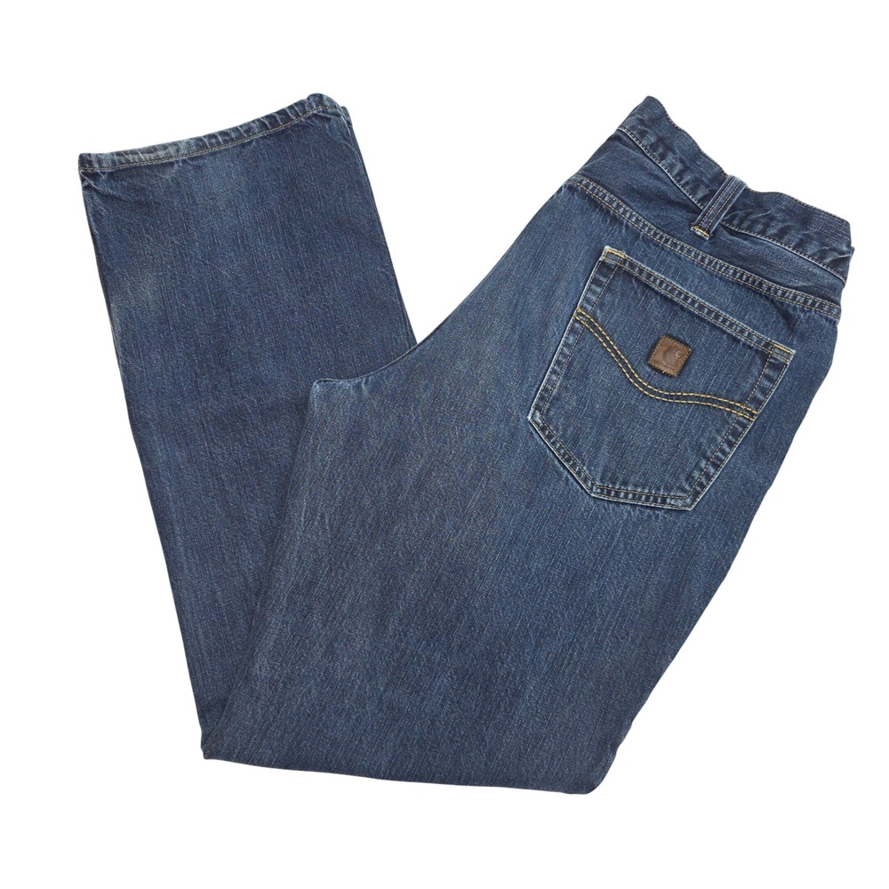 Carhartt Mens Relaxed Fit Straight Leg Blue Jeans 100613 962 Indigo 40x34